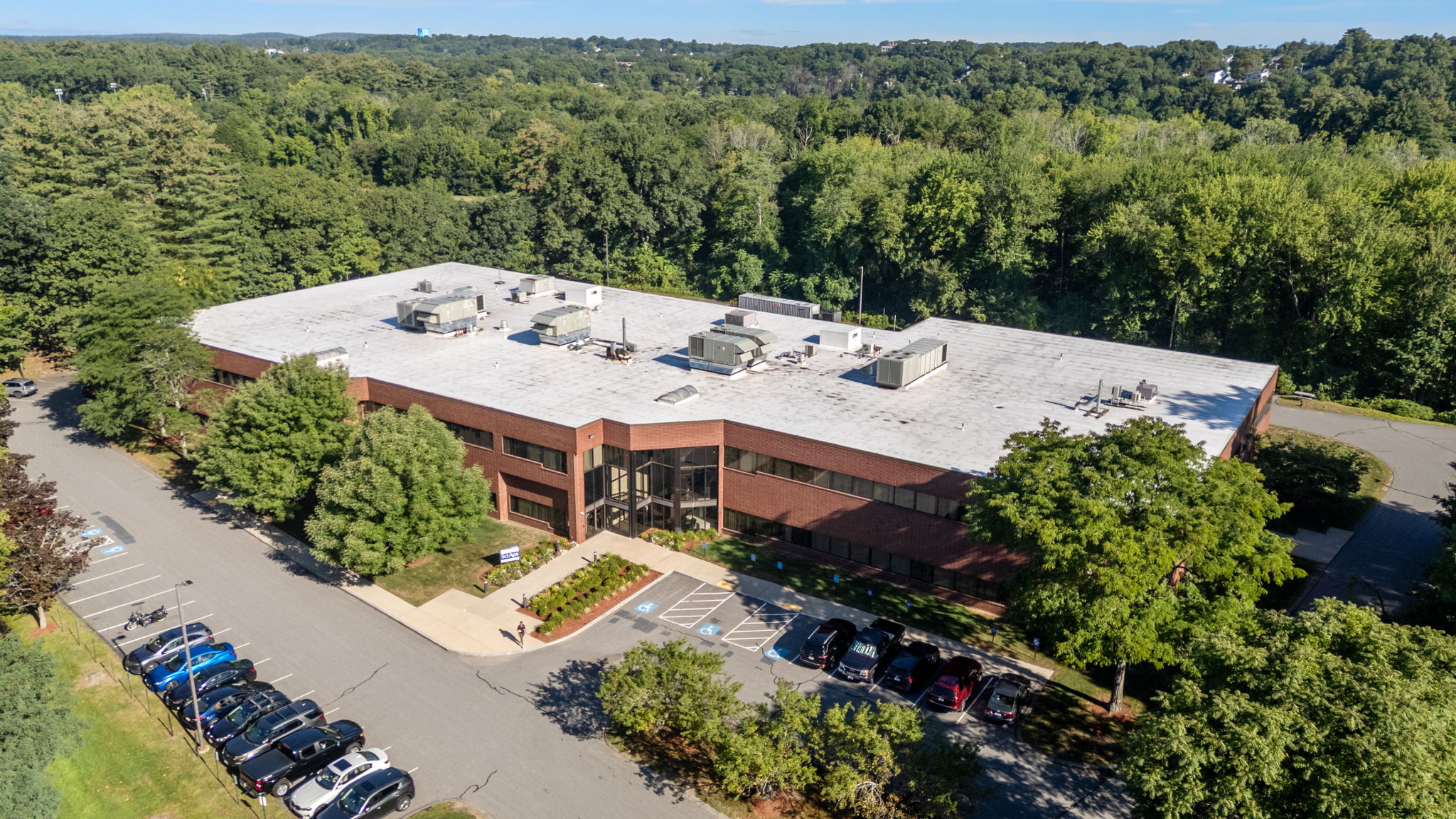 Aerial view of 6 Riverside Drive, an R&D property in Andover, Massachusetts